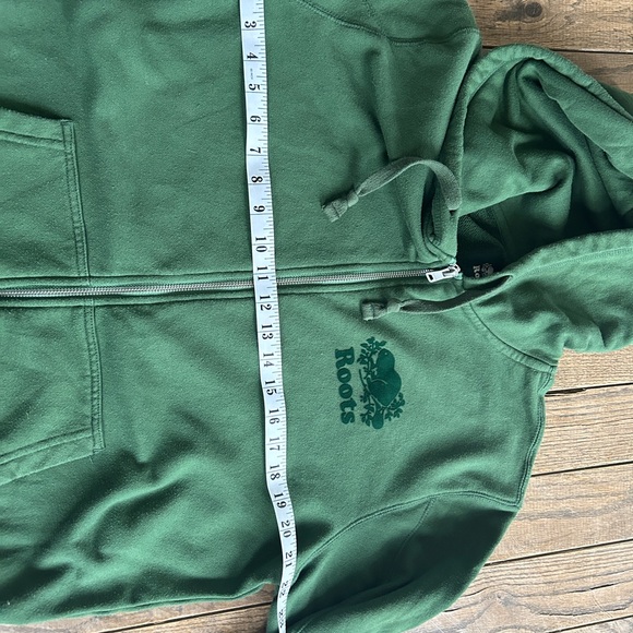 Men’s Roots Full Zip Green Hoodie Sz M - Picture 7 of 10
